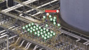 Asset-management concept illustration from Rotork’s article. Displayed status percentages are illustrative, not field measurements collected for this report.