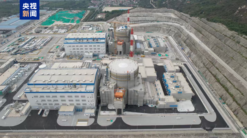 Aerial view of nuclear facilities in the source report, retaining the CCTV News mark. A separate photography date is not stated.