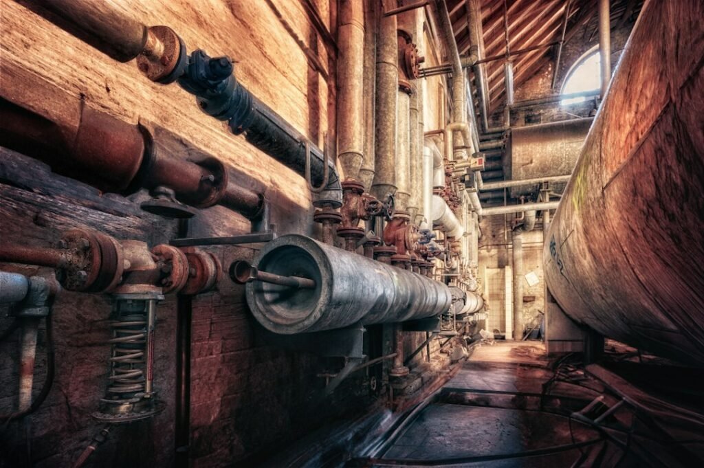 Industrial pipework illustration, not Amogy's pilot. The announcement image could not be retrieved.