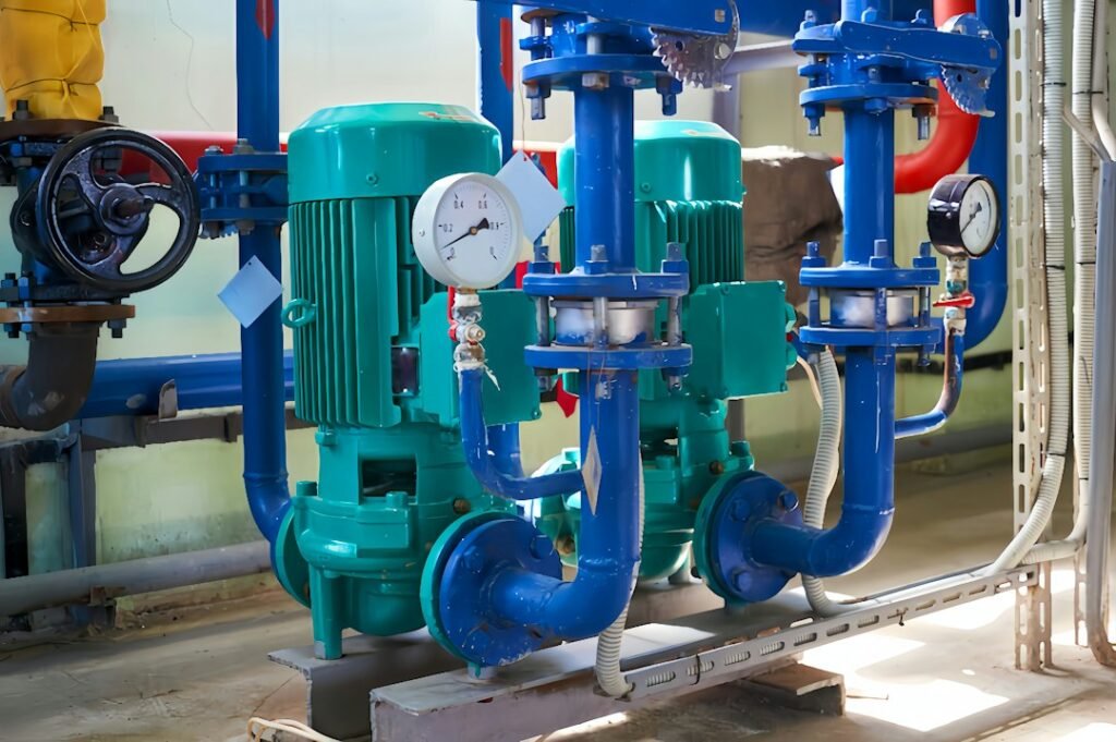 Illustrative pump, valve and piping assembly; not equipment supplied to the Shaanmei project.