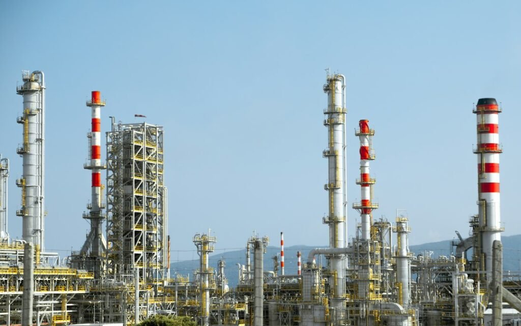 Industrial-plant illustration, not a ONEOK project site or newly commissioned facility.