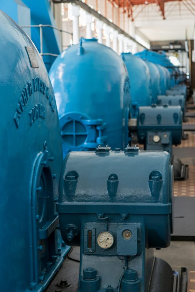 Industrial machinery, an illustration rather than the Wanhua Penglai water stations.