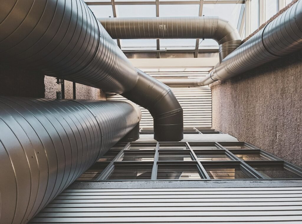 Illustrative industrial ductwork; not the Xiaolongtan site or equipment offered under this tender.