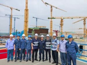 国家核安全局原文配图：招远核电施工监督相关现场。